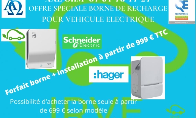 Borne de recharge véhicules électriques, Valserhône, AXE OHM